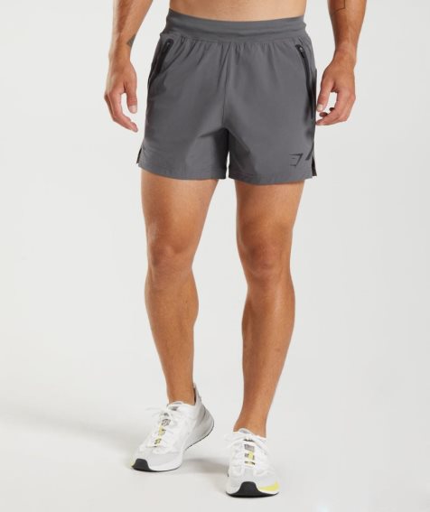 Men's Gymshark Apex 5" Perform Shorts Grey | CA 065DNA